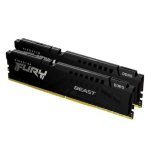 Kingston Fury Beast 32GB Kit (2 x 16GB), DDR5, 6000MHz, CL30, 1.4V, ECC, PMIC, AMD EXPO & Intel XMP 3.0, Black, DIMM Memory - Image 1
