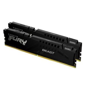 Kingston Fury Beast 128GB Kit (2 x 64GB), DDR5, 5600MHz, CL36, 1.25V, ECC, PMIC, AMD EXPO & Intel XMP 3.0, Black, DIMM Memory - Image 1