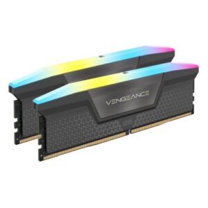 Corsair Vengeance RGB 32GB Kit (2 x 16GB), DDR5, 6400MHz, CL36, 1.35V, PMIC, AMD EXPO & Intel XMP 3.0, Grey, DIMM Memory - Image 1