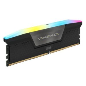 Corsair Vengeance RGB 16GB, DDR5, 5600MHz, CL40, 1.25V, PMIC, AMD EXPO & Intel XMP 3.0, Black, DIMM Memory, OEM (Anti Static Bag) - Image 1