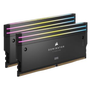 Corsair Dominator Titanium RGB 64GB Kit (2 x 32GB), DDR5, 6600MHz, CL32, 1.4V, XMP 3.0, PMIC, DIMM Memory - Image 1