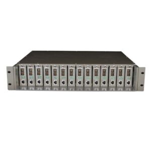 TP-LINK (MC1400) Omada 14-Slot Rackmount Chassis, 14 Bays for up to 14 Media Converters, Hot-Swappable, 2 Fans - Image 1