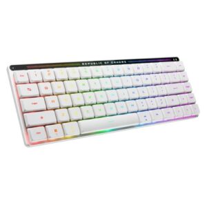 Asus ROG Falchion RX Low Profile Compact 65% Mechanical RGB Gaming Keyboard, Wireless/USB, ROG RX Red Switches, Per-key RGB Lighting, Touch Panel, 430-hour Battery Life - Image 1