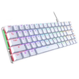 Asus ROG FALCHION ACE Compact 65% Mechanical RGB Gaming Keyboard, Wired (Dual USB-C), ROG NX Red Switches, Per-key RGB Lighting, Touch Panel, White Edition - Image 1