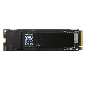 Samsung 4TB 990 EVO PLUS M.2 NVMe Gen4/5 SSD, M.2 2280, PCIe 4.0/5.0 x2, V-NAND, R/W 7250/6300 MB/s, 1050K/1400K IOPS - Image 1