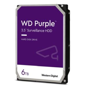 WD 3.5", 6TB, SATA3, Purple Surveillance Hard Drive, 256MB Cache, OEM - Image 1