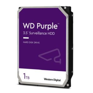 WD 3.5", 1TB, SATA3, Purple Surveillance Hard Drive, 5400RPM, 64MB Cache, OEM - Image 1