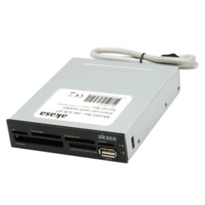 Akasa (AK-ICR-07) Internal Card Reader, 3.5" Bay, 6 Slot w/ USB 2.0 Port, Black & White Panels - Image 1