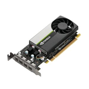 PNY T1000 Professional Graphics Card, 4GB DDR6, 896 Cores, 4 miniDP 1.4 (4 x DP adapters), Low Profile (Bracket Included), Retail - Image 1