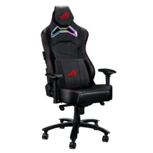 Asus ROG Chariot X (Wide) RGB Gaming Chair, Racing-Car Style, Premium PU Leather, Memory-Foam Lumbar, 4D Armrests, 155° Recline, Tilt & Class 4 Gas Lift, Black - Image 1