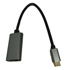 Jedel USB-C Male to HDMI Female Cable, 4K, 15cm, Black - Image 1