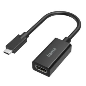 Hama USB-C Male to HDMI Female Cable, Ultra-HD 4K, Black - Image 1