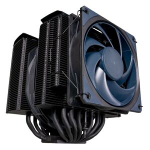 Cooler Master MasterAir MA824 Stealth Dual Tower Heatsink & Fans, Intel/AMD, 8 Heat Pipes, 2x Mobius Fans, 157mm High, All Black Design - Image 1