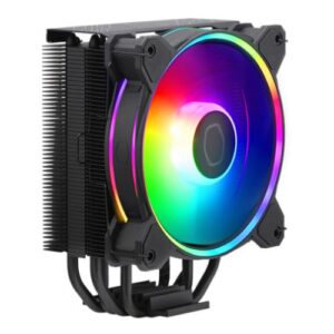 Cooler Master Hyper 212 Halo ARGB Heatsink & Fan, Intel/AMD, 4 Heat Pipes, Rifle Bearing Fan, Compact 154mm Height, Black - Image 1