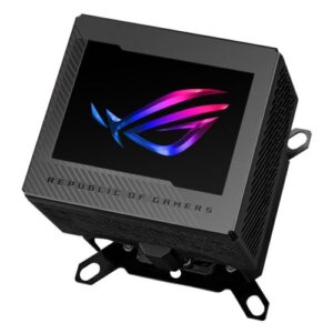 Asus ROG Ryujin III WB CPU Water Block, Full-Colour 3.5" LCD Customisable Screen, Embedded VRM Fan, Black - Image 1