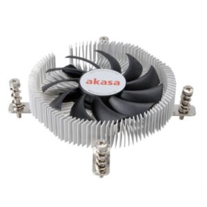 Akasa AK- AK-CC7129BP01 Aluminium Thin Mini-ITX Cooler, 775, 115X & 1200, PWM Fan, 21mm High - Image 1