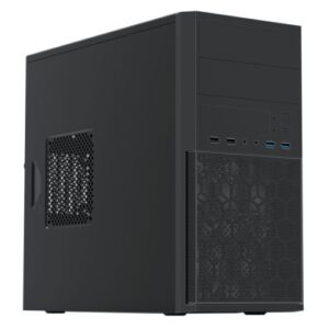 Vida Corporate Black Office Case with a 500W PSU, Micro ATX, 120mm Fan, Mesh Front - Image 1