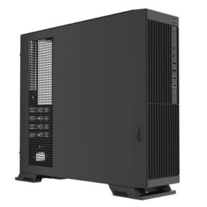 Vida Commerce Micro ATX SFF Desktop Office Case with a 300W PSU, High Airflow, Card Reader, USB-C, Black - Image 1