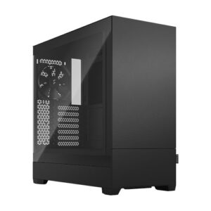Fractal Design Pop Silent (Black TG) Gaming Case w/ Clear Glass Window, ATX, Sound-Damping Steel & Foam, 3 Fans - Image 1