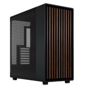 Fractal Design North XL RC Charcoal Black (TG Dark) Case w/ Dark Glass Window, ATX, 3 PWM Fans, USB-C, Walnut Front, Reverse Connector/Asus BTF Compatible - Image 1
