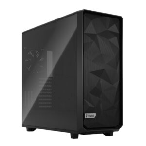 Fractal Design Meshify 2 XL (Black TG) Gaming Case w/ Light Tint Glass Window, E-ATX, Angular Mesh Front, 3 Fans, Fan Hub, Detach. Front Filter, USB-C - Image 1