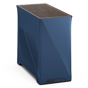 Fractal Design Era 2 ITX (Midnight Blue) Compact Case w/ Walnut Top, Mini ITX, Requires SFX/SFX-L PSU, 2 Fans, 3-Slot GPU & 280mm Radiator Support, USB-C - Image 1