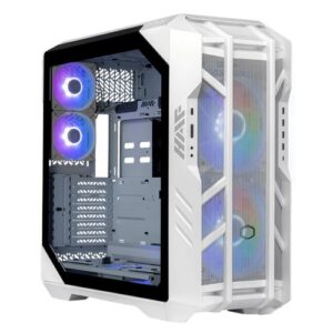 Cooler Master HAF 700 Gaming Case w/ Glass Side, E-ATX, Multi Chamber, 5x ARGB Fans, ARGB Fan Hub, USB-C, White - Image 1