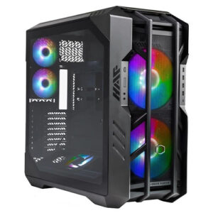 Cooler Master HAF 700 Gaming Case w/ Glass Side, E-ATX, Multi Chamber, 5x ARGB Fans, ARGB Fan Hub, USB-C, Black - Image 1