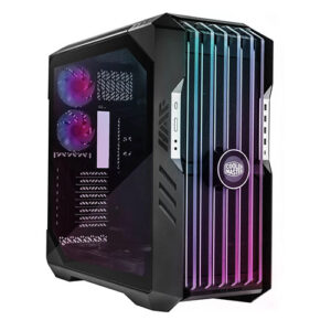 Cooler Master HAF 700 EVO Gaming Case w/ Glass Side, E-ATX, Multi Chamber, 5x ARGB Fans, ARGB Fan Hub, Front LCD Display, USB-C, Black - Image 1
