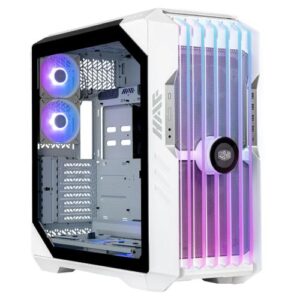 Cooler Master HAF 700 EVO Gaming Case w/ Glass Side, E-ATX, Multi Chamber, 5x ARGB Fans, ARGB Fan Hub, Front LCD Display, USB-C, White - Image 1