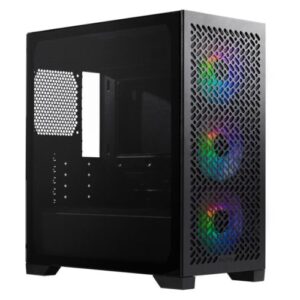 Cooler Master Elite 302 Gaming Case w/ Glass Side, Micro ATX, 3x ARGB Fans, PSU Shroud, Intake Grill, USB-C, Black - Image 1