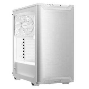 Be Quiet! Pure Base 501 Airflow Window Gaming Case w/ Glass Side, ATX, Compact Design, 2 Pure Wings 3 Fans, High Airflow Front & Top, USB-C, White - Image 1