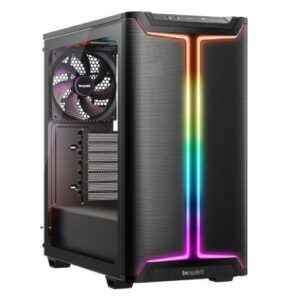 Be Quiet! Pure Base 501 DX ARGB Gaming Case w/ Glass Side, ATX, Compact Design, 3 Pure Wings 3 Fans, High Airflow Front & Top, USB-C, Black - Image 1