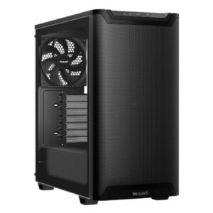 Be Quiet! Pure Base 501 Airflow Window Gaming Case w/ Glass Side, ATX, Compact Design, 2 Pure Wings 3 Fans, High Airflow Front & Top, USB-C, Black - Image 1