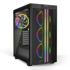 Be Quiet! Pure Base 500 FX Gaming Case w/ Glass Window, ATX, 4 ARGB Fans, ARGB PWM Hub, LED Control Button, USB-C - Image 1