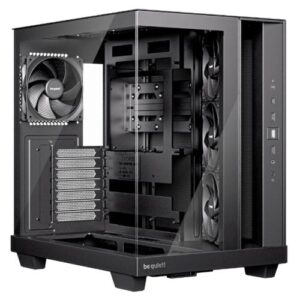 Be Quiet! Light Base 500 Gaming Case w/ Glass Front & Side, ATX, 4x Pure Wings 3 Fans, USB-C 10Gbps, Asus BTF Compatible, Black
