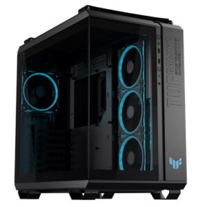 Asus TUF Gaming GT502 Horizon ARGB Case w/ Glass Front & Side, ATX, Dual Chamber, Modular Design, 4x ARGB Fans, USB-C 20Gbps, Carry Handles, Black - Image 1