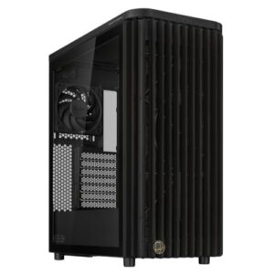 Asus ProArt PA401 Wood TG Gaming Case w/ Glass Panel, ATX, Front Grill, 2x 160mm Fans, PWM Fan Hub, USB-C 20Gps, Black