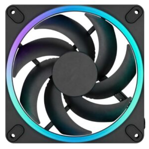 Fractal Design Momentum 14 ARGB 140mm PWM Case Fan, 20 LEDs, FDB Bearing, 350-1800RPM, 8-pin Connector, Black - Image 1