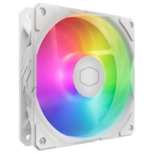 Cooler Master SickleFlow Edge 120 ARGB 120mm PWM Case Fan, Up to 2500 RPM, Loop Dynamic Bearing, White Edition - Image 1
