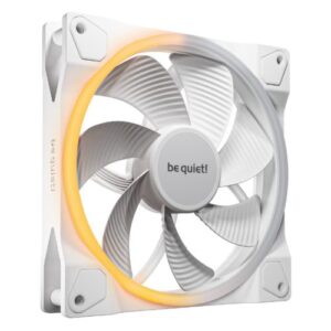 Be Quiet! (BL135) Light Wings 140mm PWM Reverse Blade ARGB Case Fan, Rifle Bearing, 20 LEDs, Front & Rear Lighting, Daisy-Chain, Up to 1300 RPM, White - Image 1