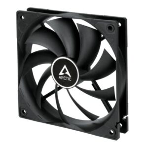 ARCTIC F12 Low Noise 120mm Case Fan, Black, 9 Blades, Fluid Dynamic, 1350 RPM