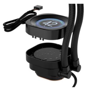 Corsair NAUTILUS RS LCD Module, Customisable 2.1" IPS LCD Screen, iCUE, Black *For Corsair NAUTILUS RS & NAUTILUS RS ARGB CPU Coolers Only* - Image 1