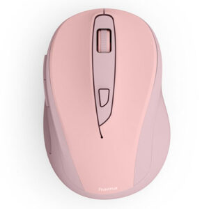 Hama WM-400 Compact Wireless Optical Mouse, 6 Buttons, 800-1600 DPI, Pink