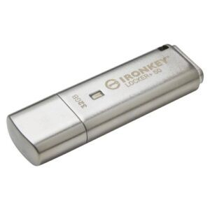 Kingston 32GB IronKey Locker+ 50 Memory Pen, USB-A 3.2 Gen1, FIPS 197-certified, XTS-AES 256-bit Encrypted w/ Auto USBtoCloud Backup, R/W 145/115 MB/s - Image 1